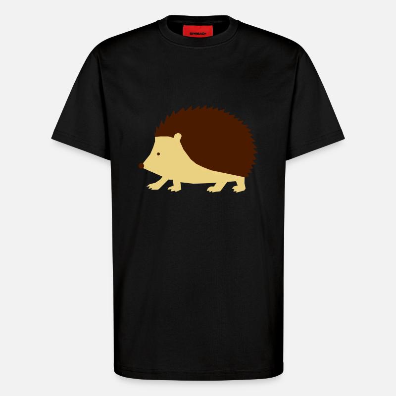Igel - zackig - T-Shirt - made by SPREAD - SOLID BLACK