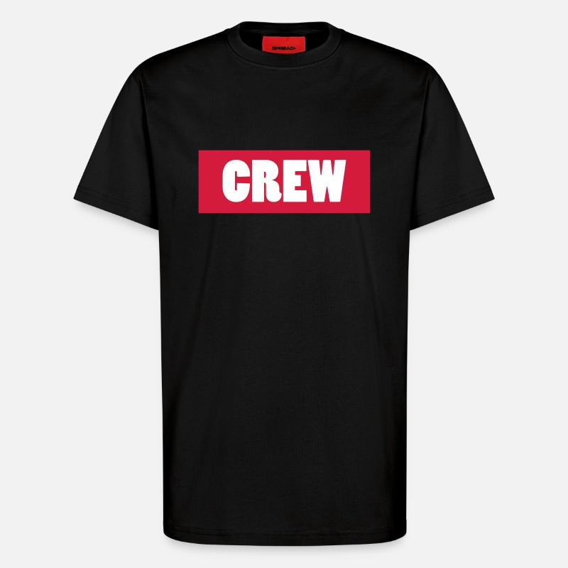 crew - T-Shirt - made by SPREAD - SOLID BLACK