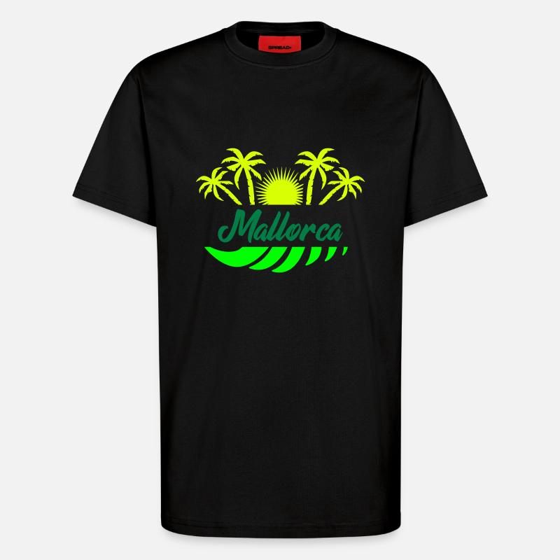 mallorca - T-Shirt - made by SPREAD - SOLID BLACK