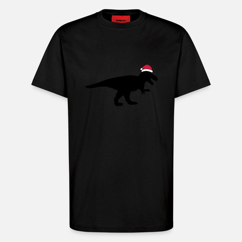 T-Rex Père Noël - T-shirt bio décontracté fabriqué en UE - SOLID BLACK