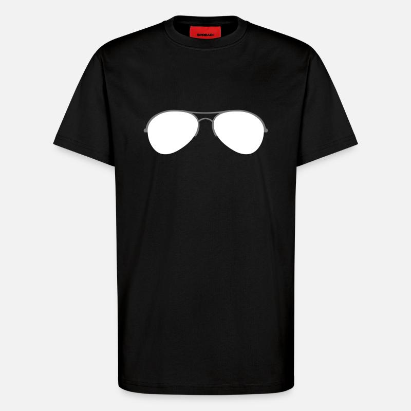 Die Aviator Goggles - T-Shirt - made by SPREAD - SOLID BLACK