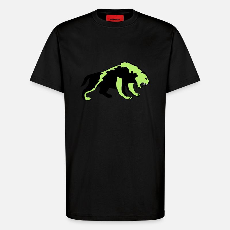 tiger 02 - T-Shirt - made by SPREAD - SOLID BLACK