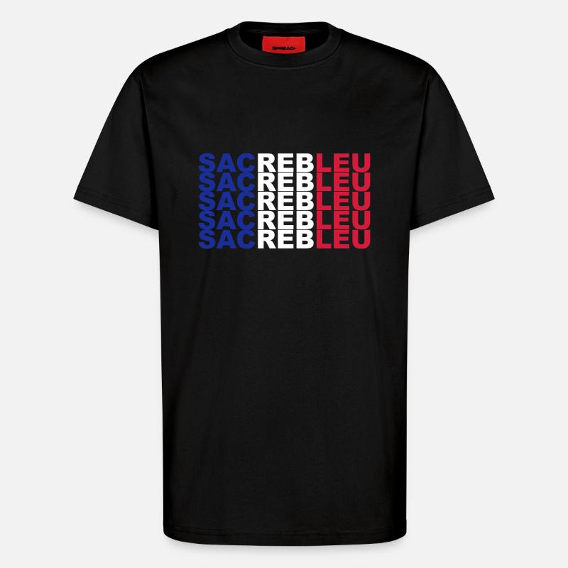 Sacrebleu - T-shirt bio décontracté fabriqué en UE - SOLID BLACK