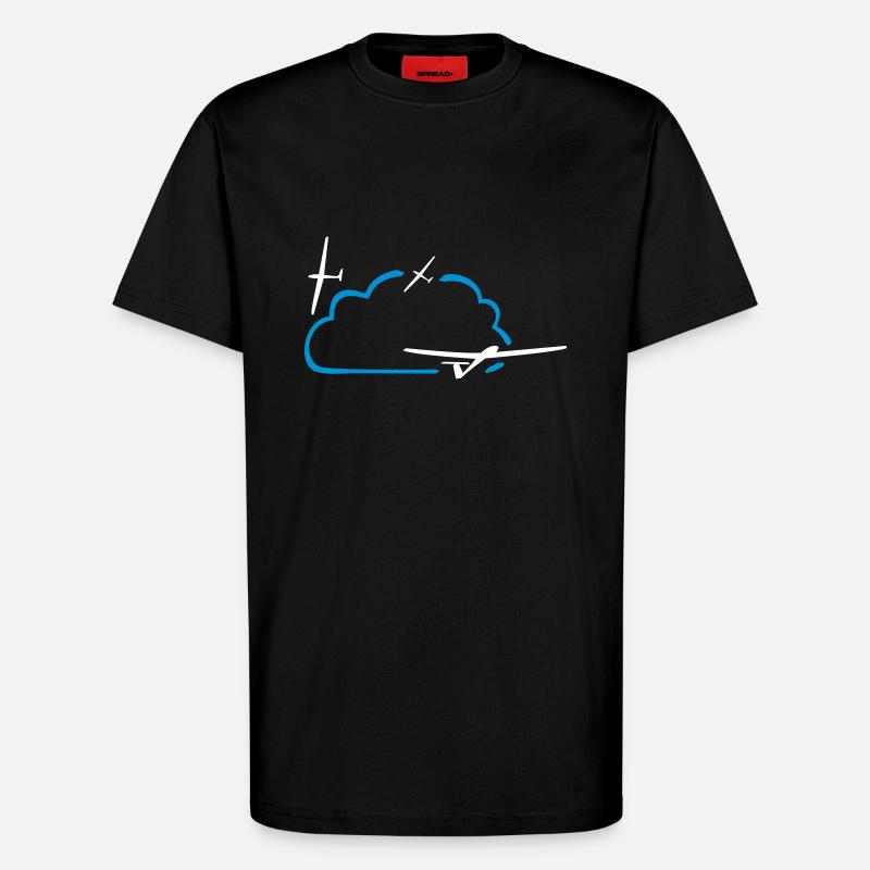 Glider cloud gift - T-Shirt - made by SPREAD - SOLID BLACK