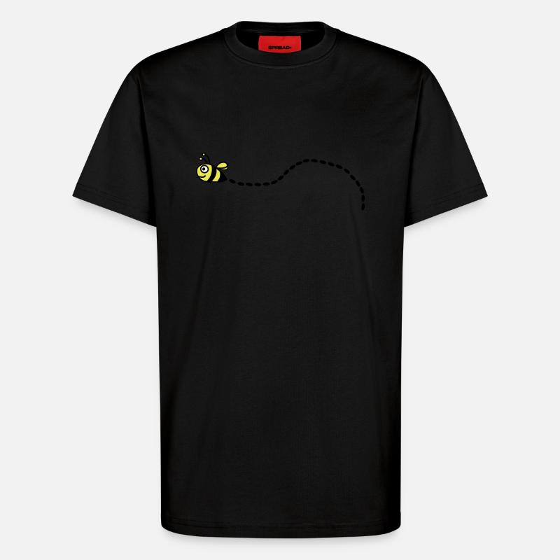 Bee - T-Shirt - made by SPREAD - SOLID BLACK