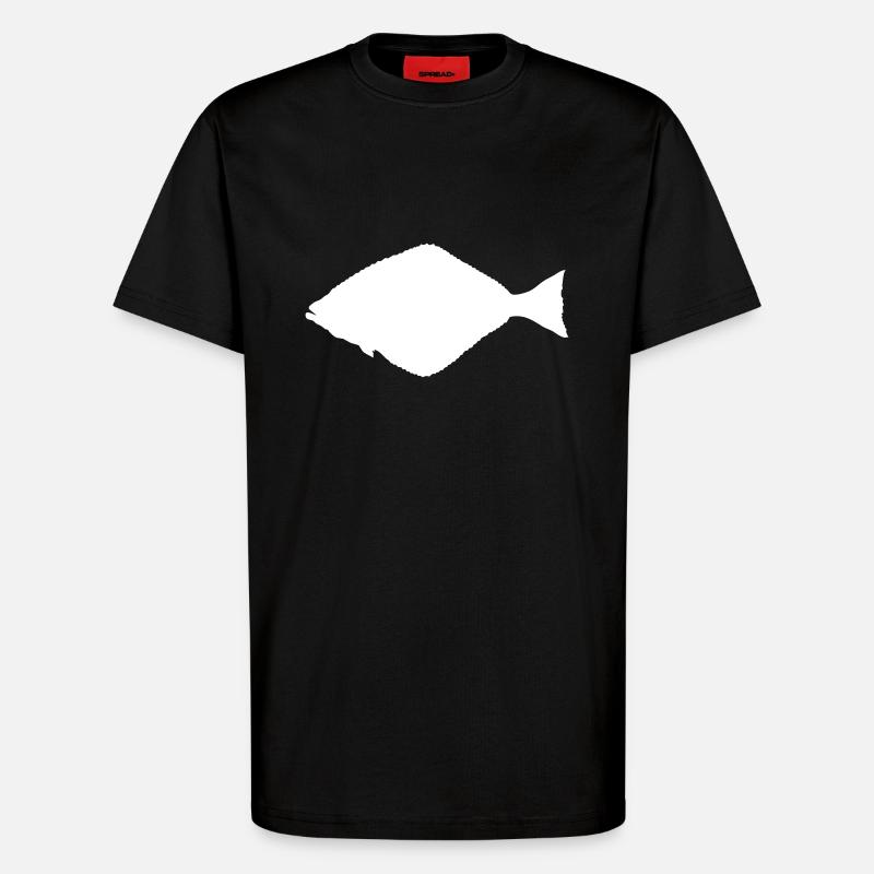 Heilbutt - T-Shirt - made by SPREAD - SOLID BLACK