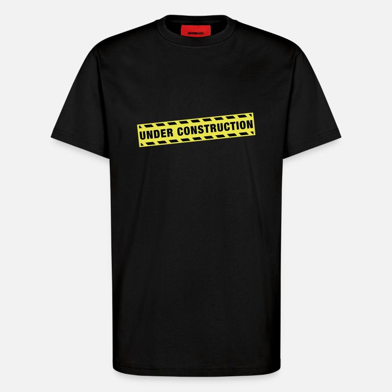 under_construction_de2 - T-Shirt - made by SPREAD - SOLID BLACK