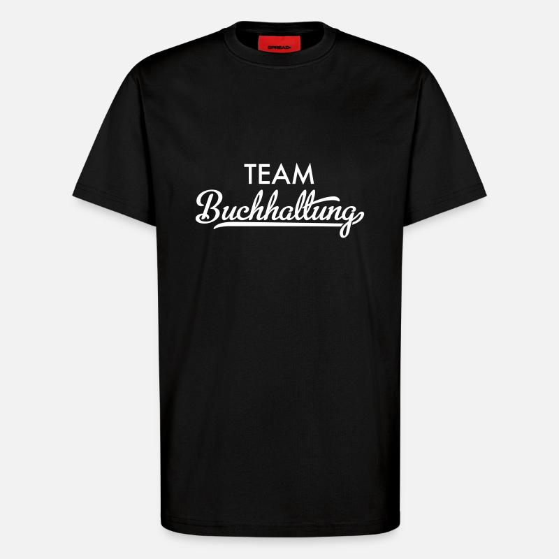 Équipe de comptabilité - T-shirt bio décontracté fabriqué en UE - SOLID BLACK