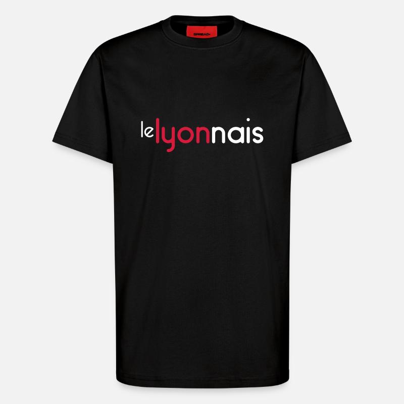 Lyonnais - anpassbar - T-Shirt - made by SPREAD - SOLID BLACK