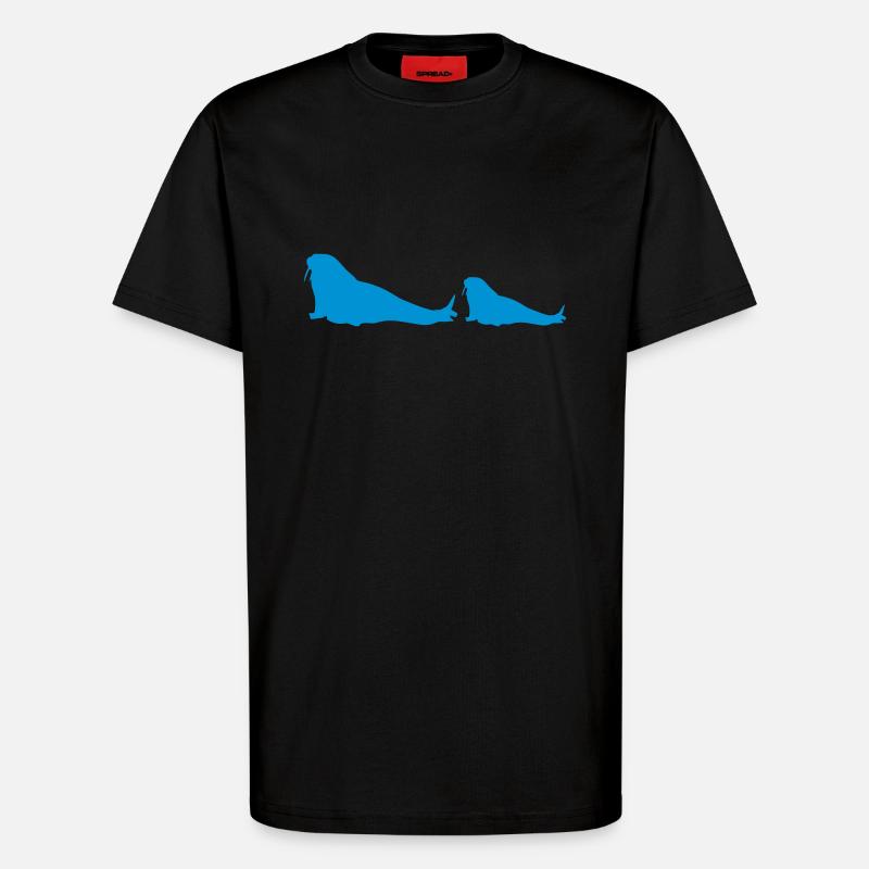 walross 2 - T-Shirt - made by SPREAD - SOLID BLACK