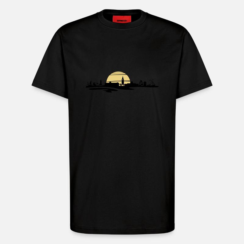 Skyline - Juist - T-Shirt - made by SPREAD - SOLID BLACK