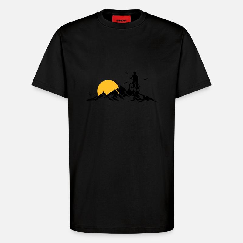 Sport - Radfahrer Berge - T-Shirt - made by SPREAD - SOLID BLACK