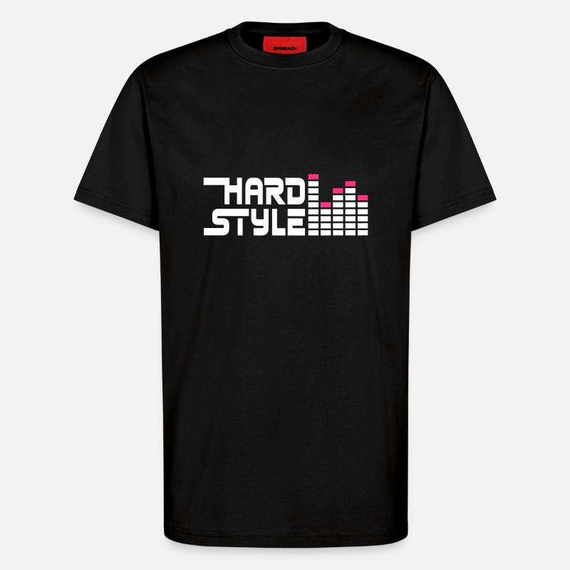 hard style hardstyle equalizer FR - T-shirt bio décontracté fabriqué en UE - SOLID BLACK