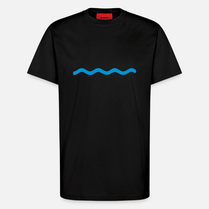 eau - T-shirt bio décontracté fabriqué en UE - SOLID BLACK