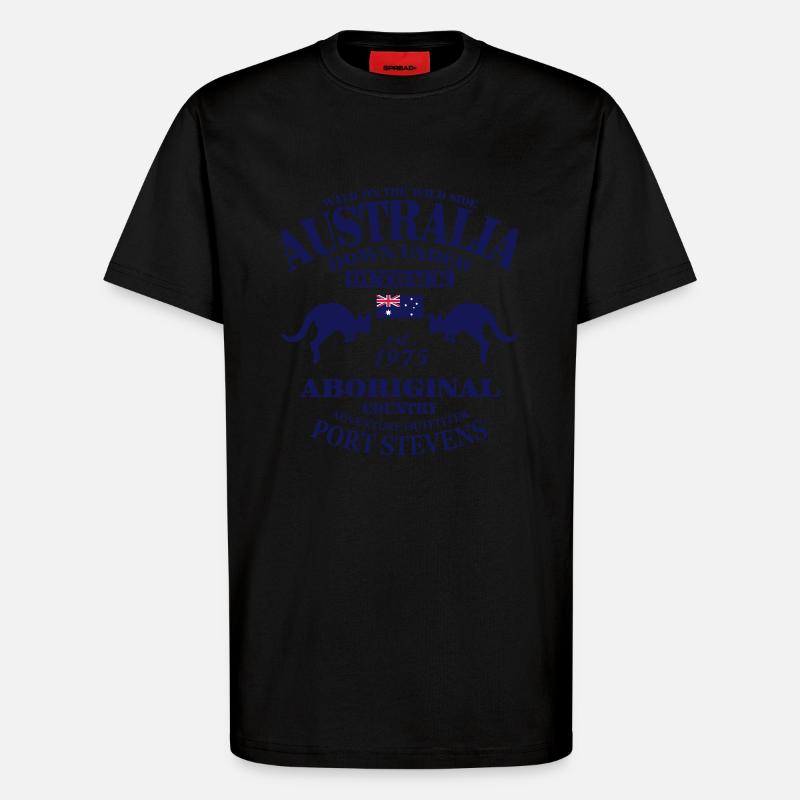 Australian Outback - Aboriginal Country - T-Shirt - made by SPREAD - SOLID BLACK