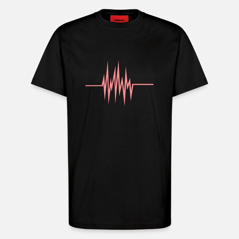frequenz - puls - T-Shirt - made by SPREAD - SOLID BLACK