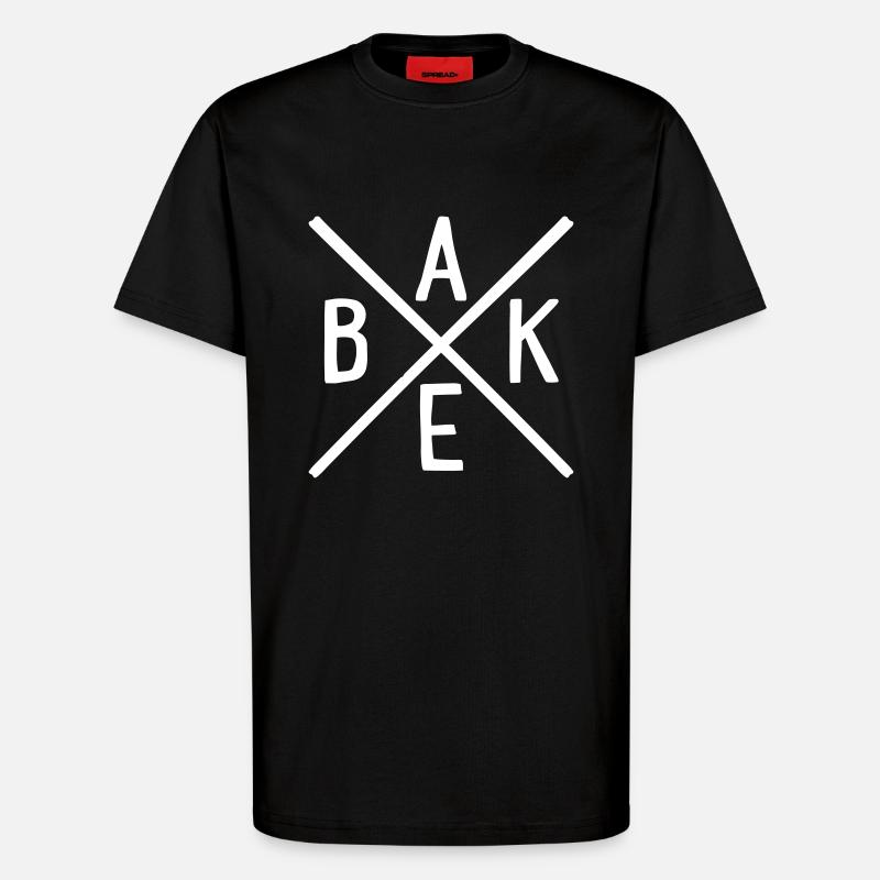 bake - T-Shirt - made by SPREAD - SOLID BLACK