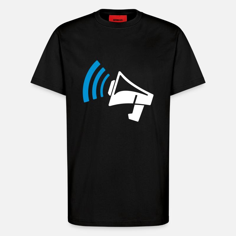 Megaphon Geschenk - T-Shirt - made by SPREAD - SOLID BLACK