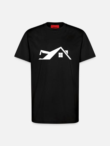 Toit - T-shirt bio décontracté fabriqué en UE - SOLID BLACK