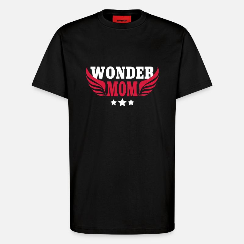 Wonder mom - mutter - T-Shirt - made by SPREAD - SOLID BLACK