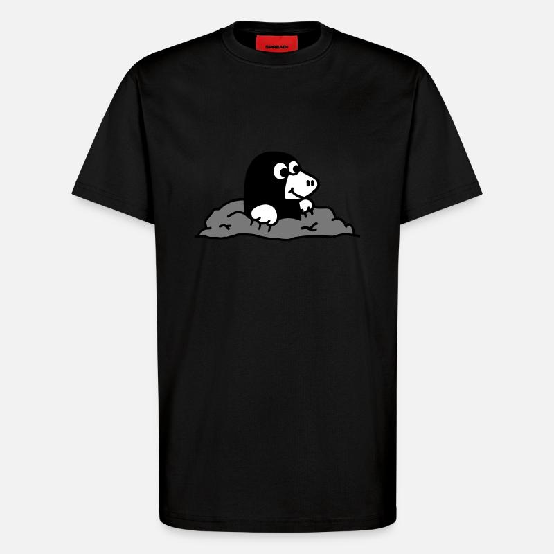 Mole - T-Shirt - made by SPREAD - SOLID BLACK