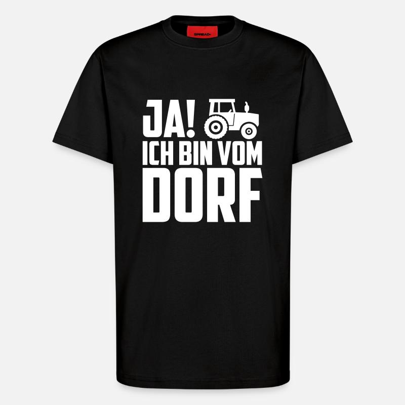 Ich bin vom Dorf - T-Shirt - made by SPREAD - SOLID BLACK