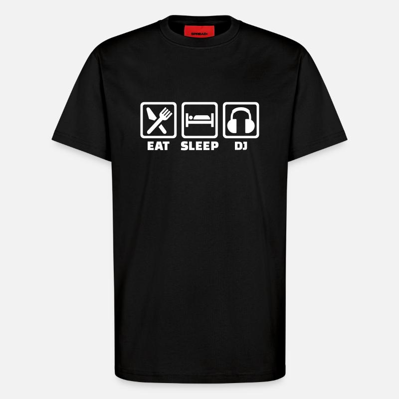 DJ - T-Shirt - made by SPREAD - SOLID BLACK