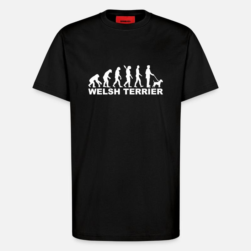 Welsh Terrier - T-shirt bio décontracté fabriqué en UE - SOLID BLACK