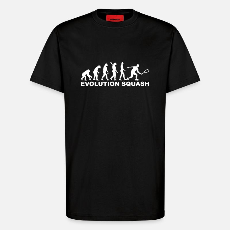 Evolution Squash - T-shirt bio décontracté fabriqué en UE - SOLID BLACK