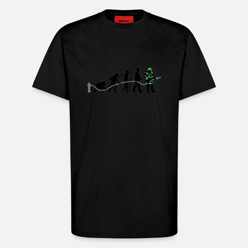evolution_feuerwehrmann_032015_a_3c - T-Shirt - made by SPREAD - SOLID BLACK