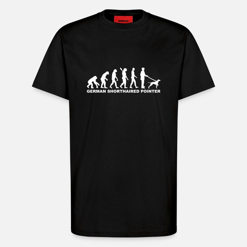 German Shorthaired Pointer - T-shirt bio décontracté fabriqué en UE - SOLID BLACK