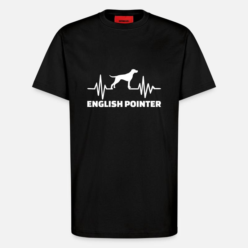 English Pointer - T-Shirt - made by SPREAD - SOLID BLACK