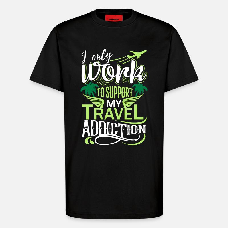 I only work Premium - T-Shirt - made by SPREAD - SOLID BLACK