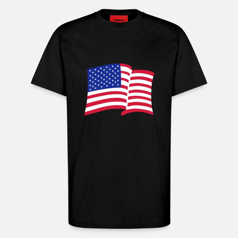 america - T-Shirt - made by SPREAD - SOLID BLACK