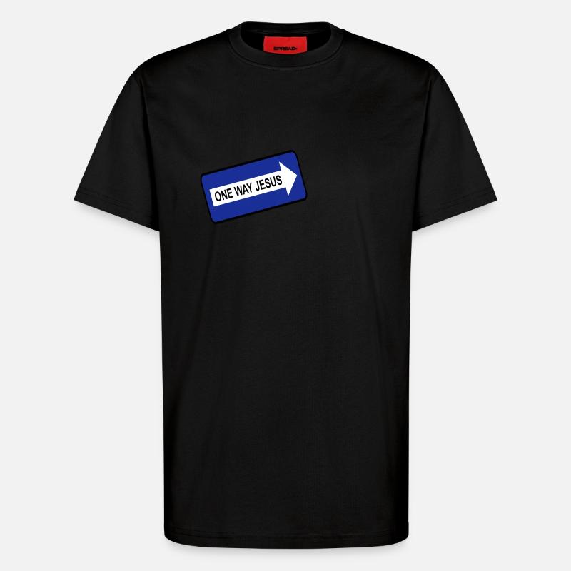 One Way Jesus - T-Shirt - made by SPREAD - SOLID BLACK