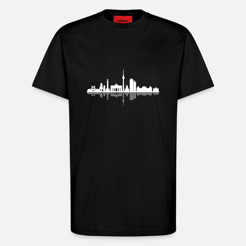 Skyline - Berlin - T-Shirt - made by SPREAD - SOLID BLACK