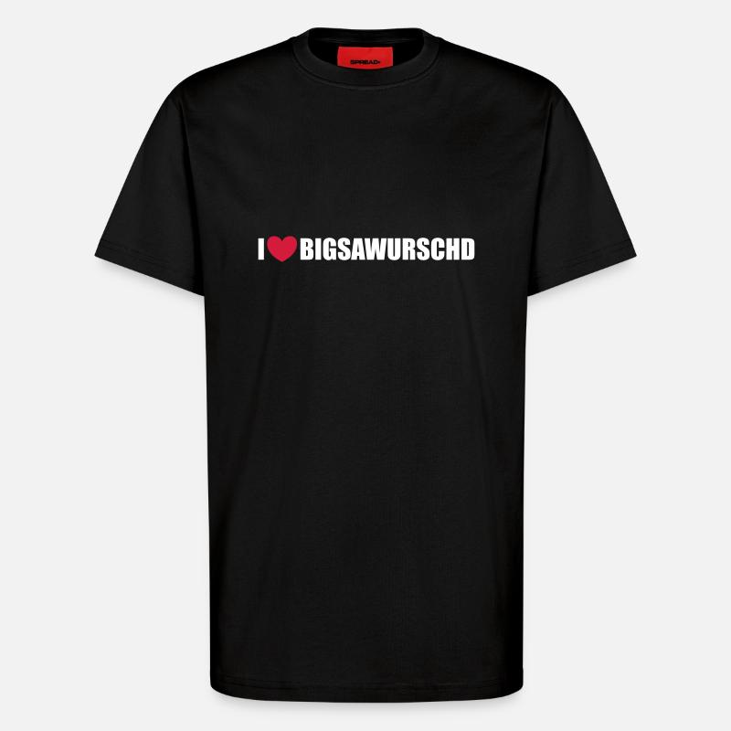 Bigsawurschd - T-Shirt - made by SPREAD - SOLID BLACK