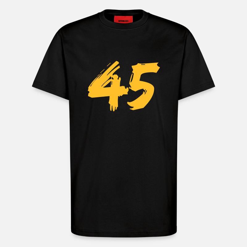 Brushed 45 - T-Shirt - made by SPREAD - SOLID BLACK