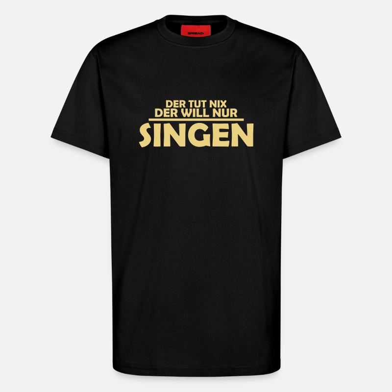 singen - T-Shirt - made by SPREAD - SOLID BLACK