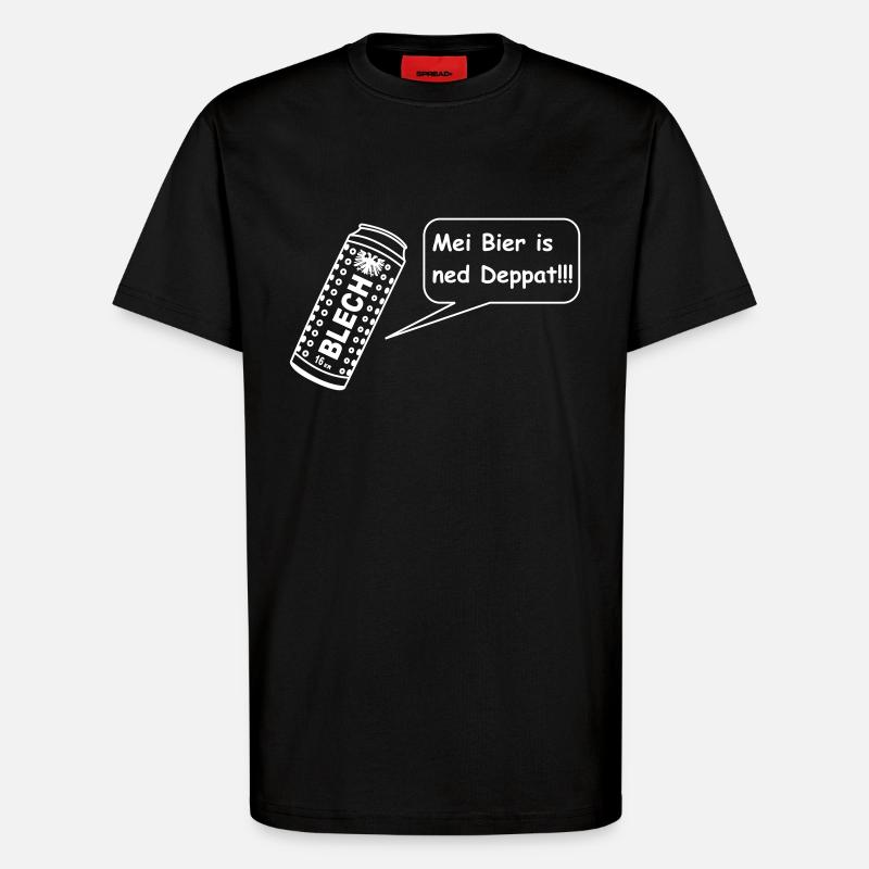 16erblechdeppertwiener - T-Shirt - made by SPREAD - SOLID BLACK