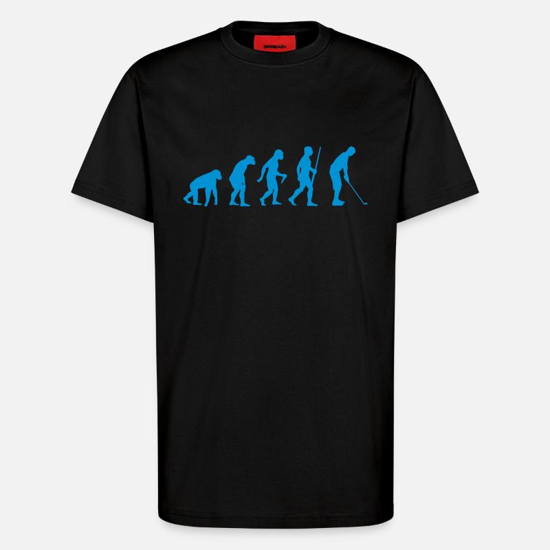 Golfeur Evolution - T-shirt bio décontracté fabriqué en UE - SOLID BLACK