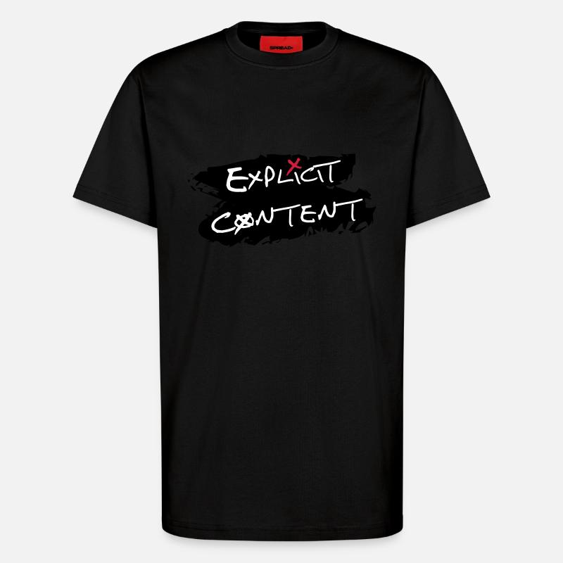 Explicit Content - T-Shirt - made by SPREAD - SOLID BLACK