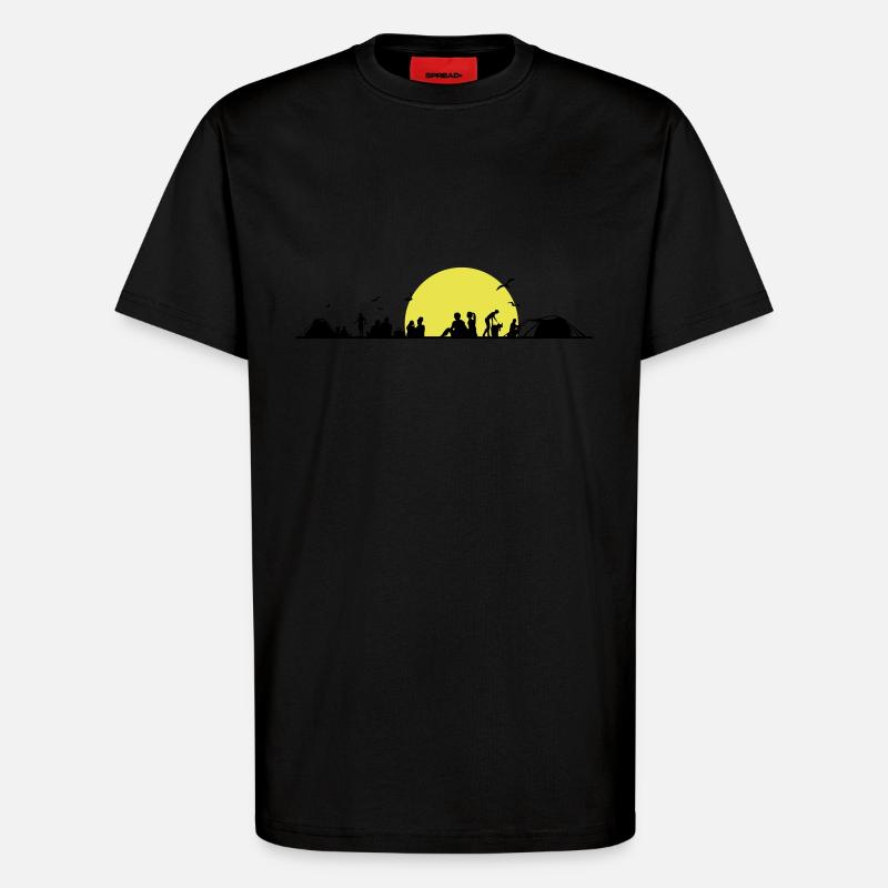 Freizeit - Zelten - T-Shirt - made by SPREAD - SOLID BLACK