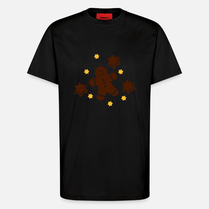 Lebkuchen Gingerbread man - T-Shirt - made by SPREAD - SOLID BLACK