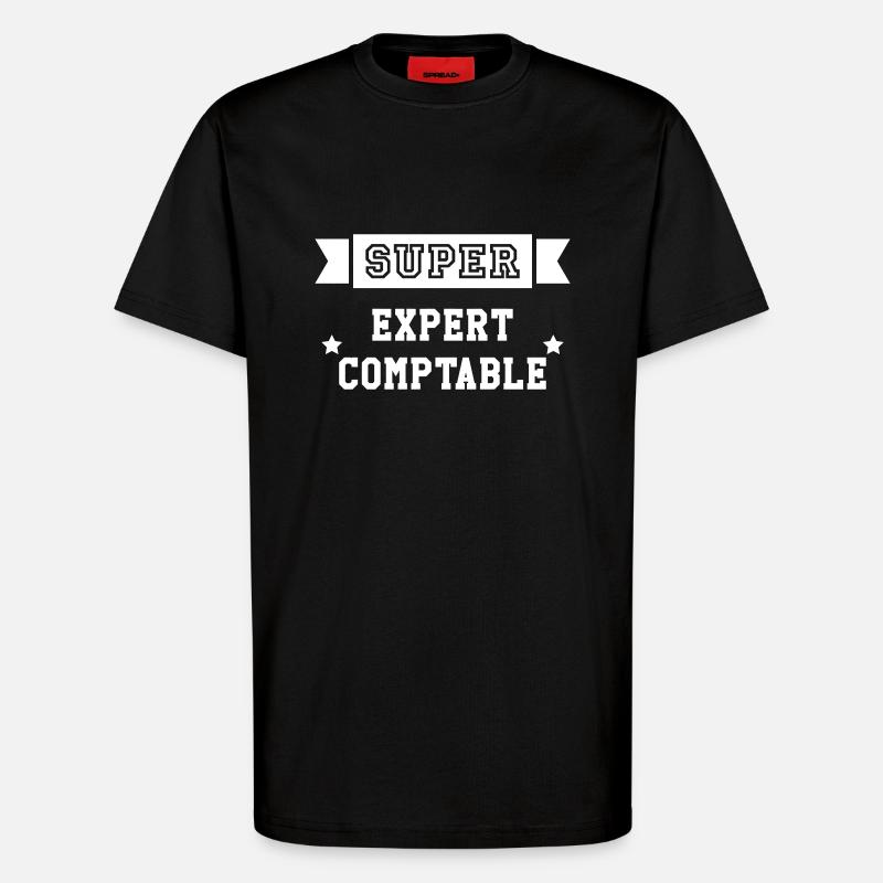 Expert Comptable / Comptabilité / Comptable / - T-shirt bio décontracté fabriqué en UE - SOLID BLACK