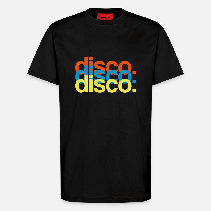 Disco - Party - Fun - T-Shirt - made by SPREAD - SOLID BLACK