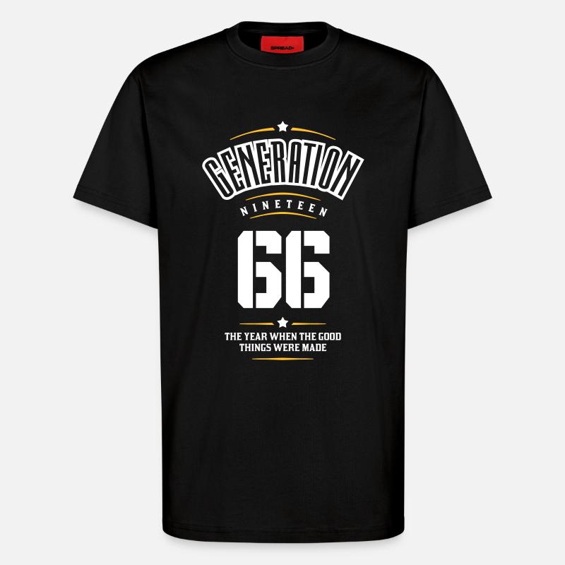 Generation 1966 - T-Shirt - made by SPREAD - SOLID BLACK