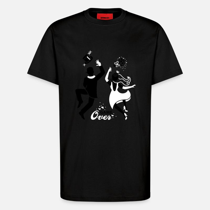 Bride - Couple Game over - T-Shirt - made by SPREAD - SOLID BLACK