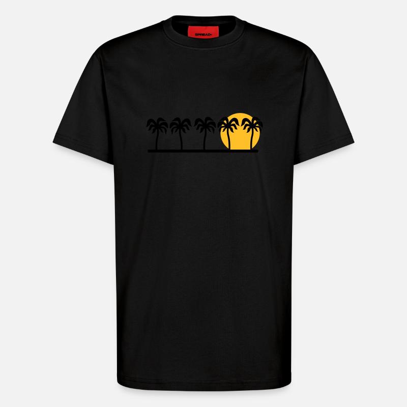 Palmen - T-Shirt - made by SPREAD - SOLID BLACK