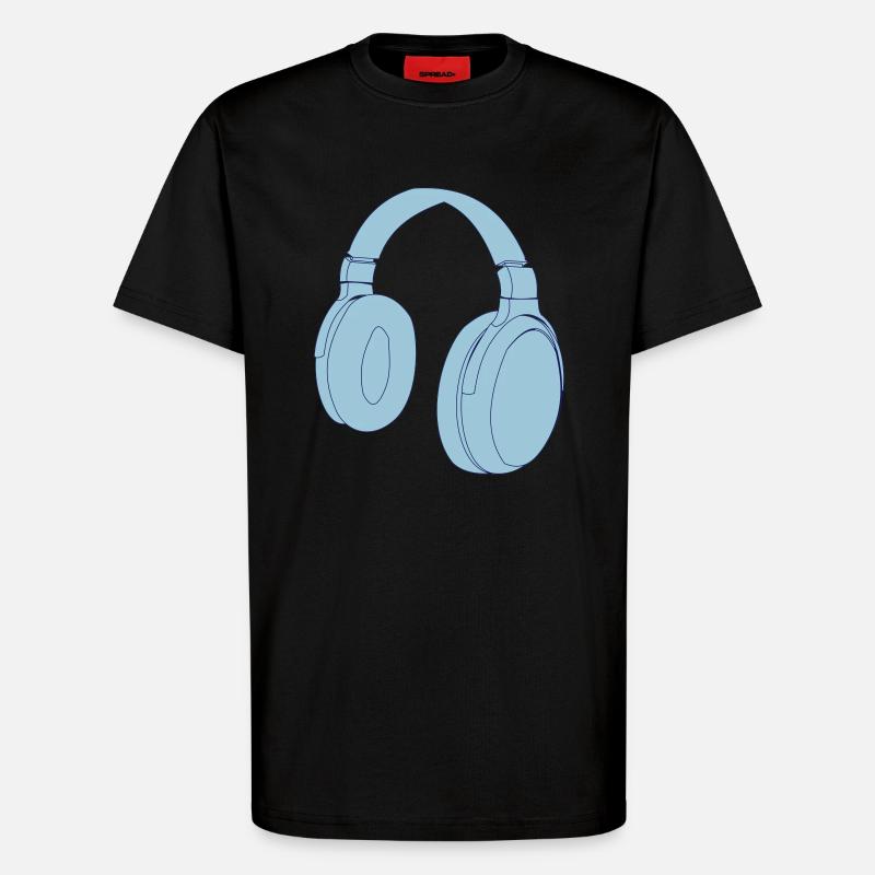 Kopfhörer Vektor Design - T-Shirt - made by SPREAD - SOLID BLACK